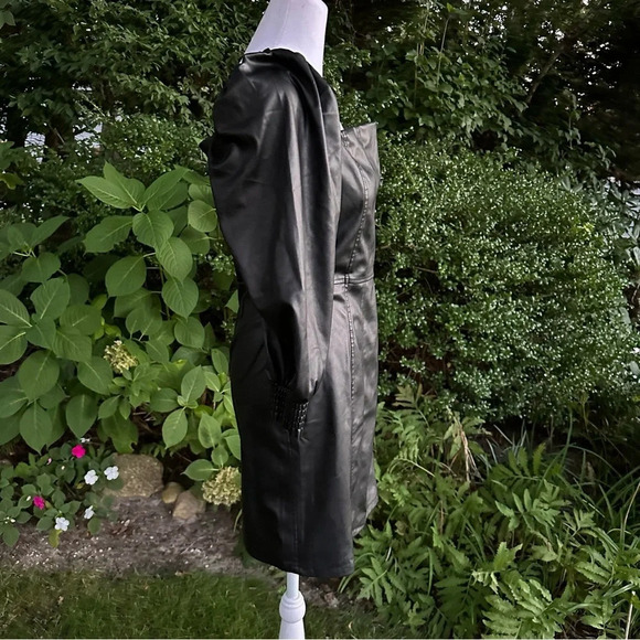 7 For All Mankind Faux Leather Mini Dress Medium - Picture 5 of 9